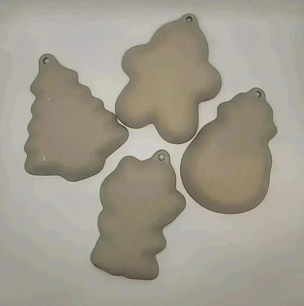 Vintage Hearthstone Holiday Cookie  Mold Ceramic Christmas Set Of 4 - Picture 2 of 6